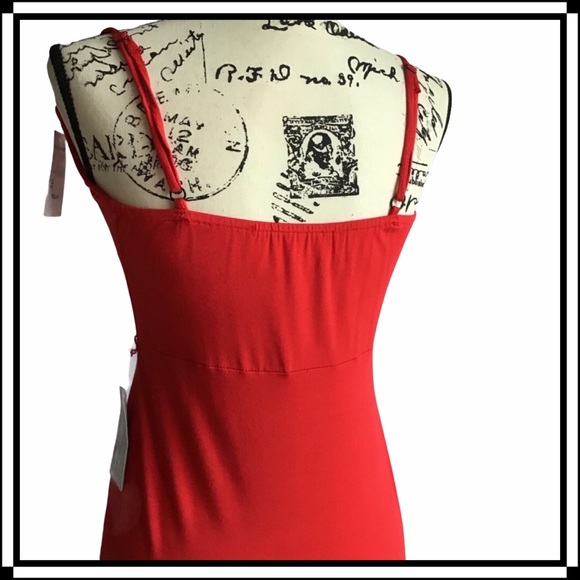 Velvet Torch | Red Spaghetti Strap Slip Dress | M - Picture 5 of 8